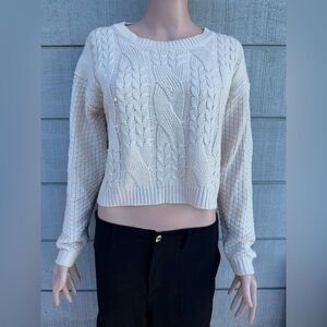 Women’s Aster cream knitted long sleeve top size L